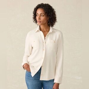 Faherty Legend Sweater Shirt - Off White